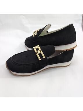 Black Gold Detail Loafers Luxury Meets Clean Girl Aesthetic Women's Size 7.5